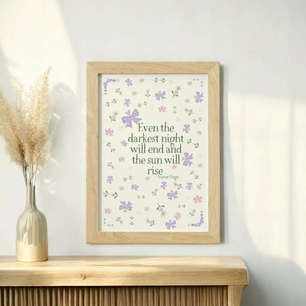 🎀 Even the Darkest Night 🎀 Les Mis Quote Print ( Digital Download)